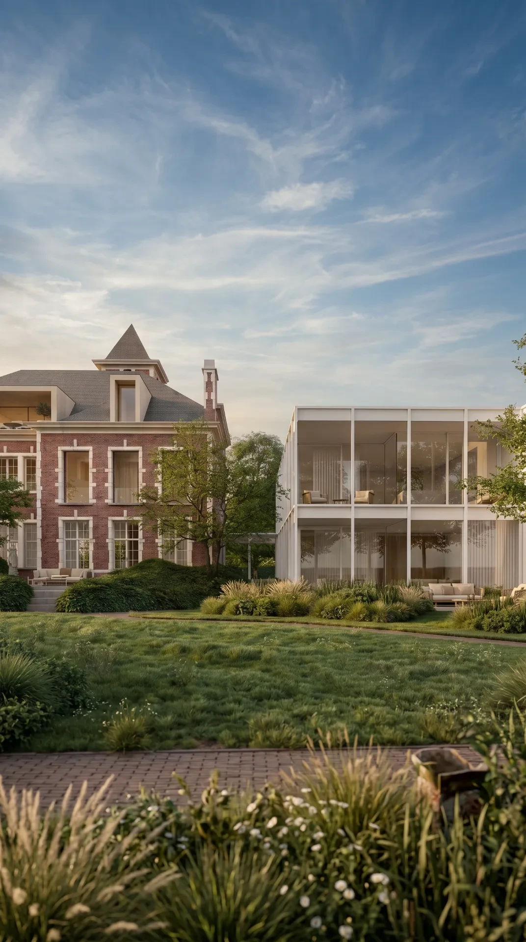 Villa en hedendaags paviljoen