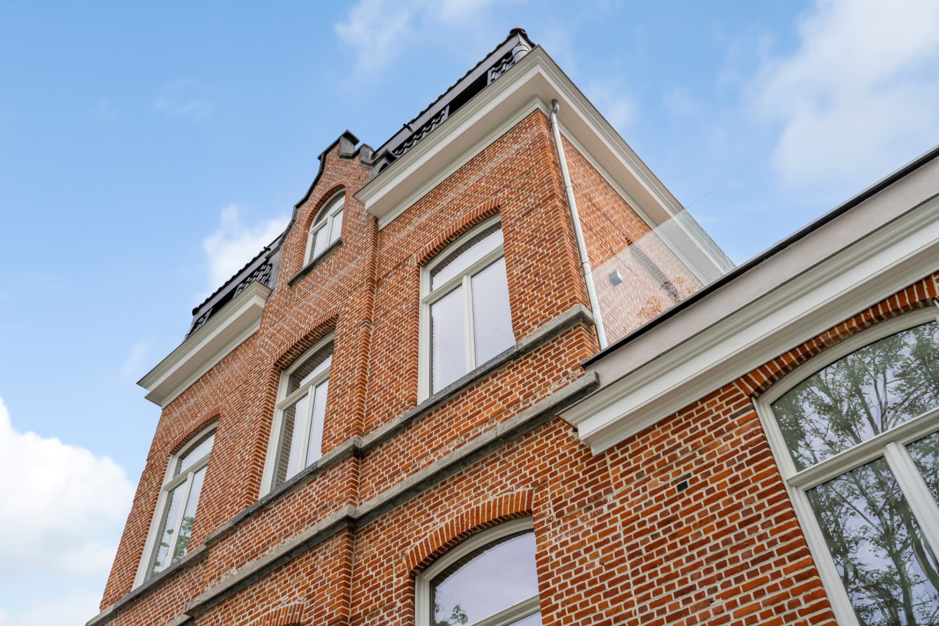Gevel van de villa