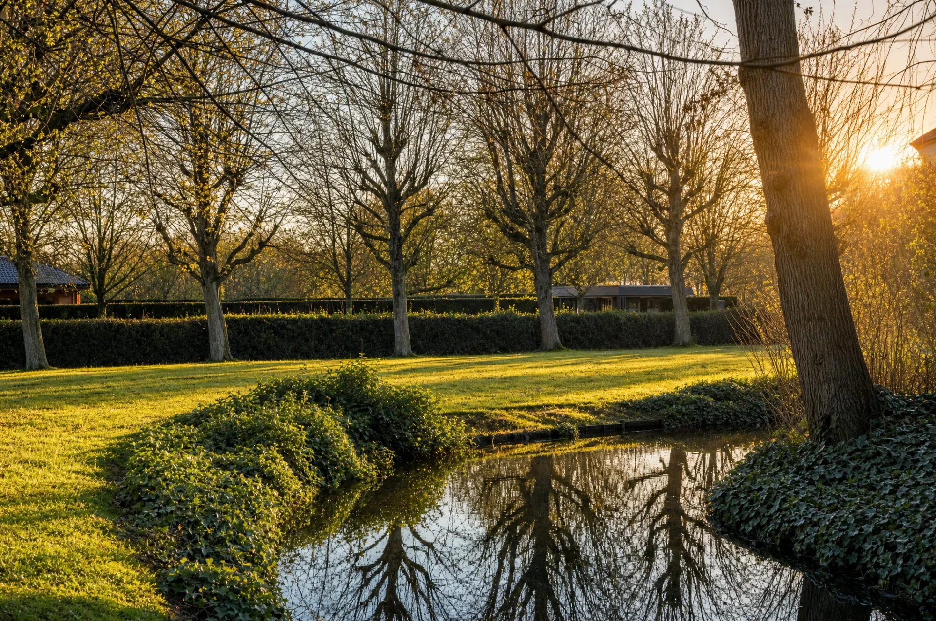 Groen op het omwalde domein